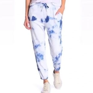 Splendid Tie Dye Navy/White Joggers Size XS